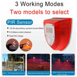 Solar Sound and Light Alarm Motion Sensor 110DB Sound Alert LED Flash Warning Strobe Security Alarm System for House Farm Villa In Australia - Darrahopens