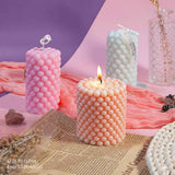 Bubble Candle Mould Silicone Mold Round Shape Candle Moulds 3D Bubble Silicone Candle Mould Column Plaster Candle Mould In Australia - Darrahopens