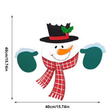 Christmas Home Decor Christmas Themed Santa Snowman Garden Fence Topper Ornament Holiday Hanging Decor Gift