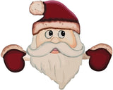 Christmas Home Decor Christmas Themed Santa Snowman Garden Fence Topper Ornament Holiday Hanging Decor Gift