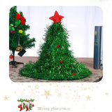 Luminous Christmas Tree Hat with Star for Christmas Party Fancy Dress Props for Kids Adult Xmas Green Hat In Australia - Darrahopens