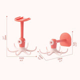 Kitchen 360° Rotated Hooks Punching Free Six Claw Hook Storage Rack for Cooking Accessories Cabinet Bathroom Organizer