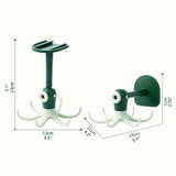 Kitchen 360° Rotated Hooks Punching Free Six Claw Hook Storage Rack for Cooking Accessories Cabinet Bathroom Organizer