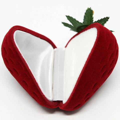 Ring Storage Case Cute Strawberry Shape Ring Protector Jewelry Box for Engagement and Wedding In Australia - Darrahopens