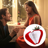 Ring Storage Case Cute Strawberry Shape Ring Protector Jewelry Box for Engagement and Wedding In Australia - Darrahopens