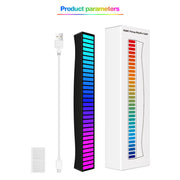 Sound Reactive LED Light Bar RGB Colorful APP Control Audio Music Rhythm Dynamic Strip Light for Car Gaming PC TV Room