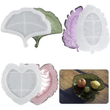 3 Pcs Leaves Silicone Mould Leaves Resin Casting Mould Tray Epoxy Resin Moulds Tray DIY Coaster Tray Casting Mould