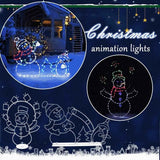 Christmas Fun Animated Ornaments Light String Garden Snow Glowing Decorative Frame Sign Indoor Outdoor Celebration Decor In Australia - Darrahopens