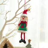 2 Pcs Christmas Elf Plush Dolls Christmas Tree Hanging Pendant Xmas Elf Soft Toy Plush Long Legged Elves Christmas Tree Decoration