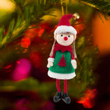 2 Pcs Christmas Elf Plush Dolls Christmas Tree Hanging Pendant Xmas Elf Soft Toy Plush Long Legged Elves Christmas Tree Decoration