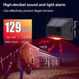 Solar Alarm Light with Motion Detector Outdoor Solar Strobe Light Remote Control Sound Alarm for Backyard Patch Farm Garage In Australia - Darrahopens
