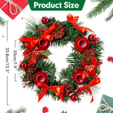 Christmas Advent Wreath Fir Wreath Christmas Arrangement Decorative Wreath with Candle Holder & Ribbon In Australia - Darrahopens