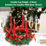 Christmas Advent Wreath Fir Wreath Christmas Arrangement Decorative Wreath with Candle Holder & Ribbon In Australia - Darrahopens