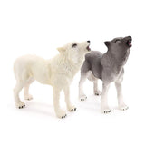 Wolf Action Figure Howling Wolf Action Figure Ornaments Simulation Wildlife Animal Model Toy for Children