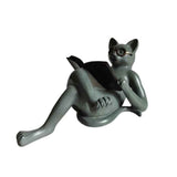 Literary Cat Resin Ornaments Garden Statue Decoration Reading Glasses Cat Crafts for Study and Office In Australia - Darrahopens