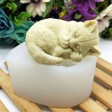 Silicone Cat Mold Cute Cat Soap Mold for Candles Mousse Cake Mold 3D Cartoon Cat Epoxy Mold DIY Baking Mould In Australia - Darrahopens
