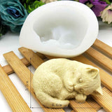 Silicone Cat Mold Cute Cat Soap Mold for Candles Mousse Cake Mold 3D Cartoon Cat Epoxy Mold DIY Baking Mould In Australia - Darrahopens