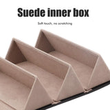 Multi Slot Sunglasses Organizer Foldable Glasses Jewelry Storage Box Portable PU Leather Eyeglasses Case for Storing Watches and Keys