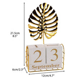 Manual Flip Calendar Wooden Perpetual Calendar Home Desktop Crafts Decoration for Office Study Coffee Shop