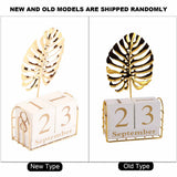Manual Flip Calendar Wooden Perpetual Calendar Home Desktop Crafts Decoration for Office Study Coffee Shop