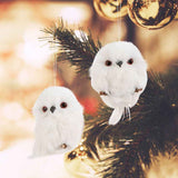 2Pcs Christmas Cute Owl Hanging Gift Simulation Animal Pendant Xmas Tree Pendant Home Holiday Party Decoration In Australia - Darrahopens