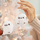 2Pcs Christmas Cute Owl Hanging Gift Simulation Animal Pendant Xmas Tree Pendant Home Holiday Party Decoration In Australia - Darrahopens