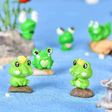6Pcs Plastic Animal Cartoon Frog Micro Landscape Little Figurine Garden Ornaments Fish Tank Doll Decoration In Australia - Darrahopens