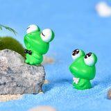 6Pcs Plastic Animal Cartoon Frog Micro Landscape Little Figurine Garden Ornaments Fish Tank Doll Decoration
