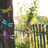 Wrought Iron Dragonfly Wall Hanging Courtyard Garden Porch Home Wall Balcony Art Decoration Outdoor Indoor Decor