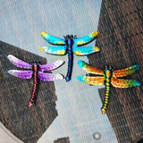 Wrought Iron Dragonfly Wall Hanging Courtyard Garden Porch Home Wall Balcony Art Decoration Outdoor Indoor Decor
