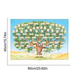 Family Tree Chart Family Tree Diagram 6 Generation Fillable Ancestry Chart DIY Canvas Genealogy Gifts Wall Decor