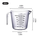 Plastic Measuring Jug 600ml Large Beaker Measuring Cups Graduated Jugs Measuring Jars for Cold Water Ice Tea Juice Beer Milk In Australia - Darrahopens