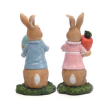Easter Bunny Figurines with Carrot Cute Resin Bunny Rabbit Statue Resin Crafts Ornaments Easter Gifts for Children In Australia - Darrahopens