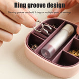 Travel Jewellery Box Portable Small Jewellery Box Organizer with Mirror Mini Jewelry Storage Case for Rings Earrings Necklaces Gifts