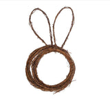 DIY Bunny Shaped Grapevine Wreath Easter Bunny Wreath Foldable Rabbit Rattan Garland for Courtyard and Lawn Decor In Australia - Darrahopens