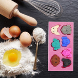 Chocolate Molds Cartoon Dog Candy Molds Cake Mold Silicone Baking Mold Fondant Mold for Home Kitchen DIY Baking Tools
