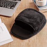 USB Heated Mouse Pad Winter Plush Hand Warmer with Wrist Rest Mat Heating Mousepad for Office Home Computer Laptop Work