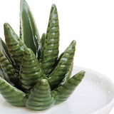 Ceramic Ring Holder Aloe Ring Dish Jewelry Holder Rings Bracelets Earrings Green Succulent Trinket Tray Gift for Women Girls In Australia - Darrahopens