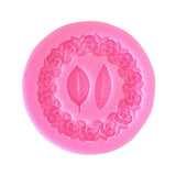 Rose Wreath with Leaves Fondant Mold DIY Silicone Molds for Wedding Valentine Party Baking Decoration In Australia - Darrahopens