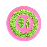 Rose Wreath with Leaves Fondant Mold DIY Silicone Molds for Wedding Valentine Party Baking Decoration In Australia - Darrahopens