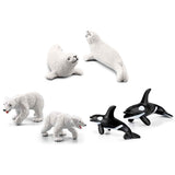 18PCS Polar Arctic Animal Toy Figurines Set Includes White Wolf White Owl White Arctic Rabbit Arctic Husky and Igloo Simulation Animal Model Gift for Kids In Australia - Darrahopens