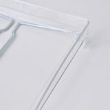 Large Capacity Desktop Storage Rack Clear Acrylic Kitchen Shelf Single Layer Office Desktop File Organizer