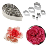 7Pcs/Set Rose Cutter Stainless Steel Water Drop Shape Fondant Flower Molds Petal Stencils Cutter Cake Decoration Tools In Australia - Darrahopens