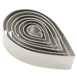 7Pcs/Set Rose Cutter Stainless Steel Water Drop Shape Fondant Flower Molds Petal Stencils Cutter Cake Decoration Tools In Australia - Darrahopens