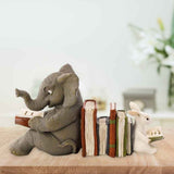 Elephant and Rabbit Statue Bookend Figurines Ornaments Resin Animal Figurines Decor for Home Decorations