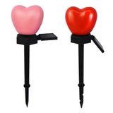 Outdoor Solar Garden Stake Lights Waterproof Solar Red Heart Shaped Pathway Lamps Landscape Lamp for Garden Lawn Decor In Australia - Darrahopens