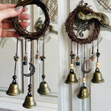 Witch Wind Chimes Wreath Handmade Witch Bells Protection Door Hangers Hanging Witch Bells Wind Chimes for Home Door In Australia - Darrahopens