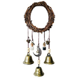 Witch Wind Chimes Wreath Handmade Witch Bells Protection Door Hangers Hanging Witch Bells Wind Chimes for Home Door
