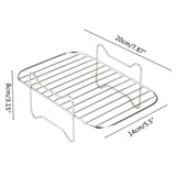 2Pcs Air Fryer Rack 304 Stainless Steel Dehydrator Rack with 4 Barbecue Sticks for 8QT Dual Basket Air Fryer In Australia - Darrahopens