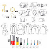 Polymer Clay Cutters DIY Clay Cutters Shapes for Polymer Jewelry Making with Earring Cards Hooks DIY Plastic Bags